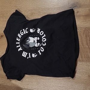 Wednesday Allergic to Color Black Tee